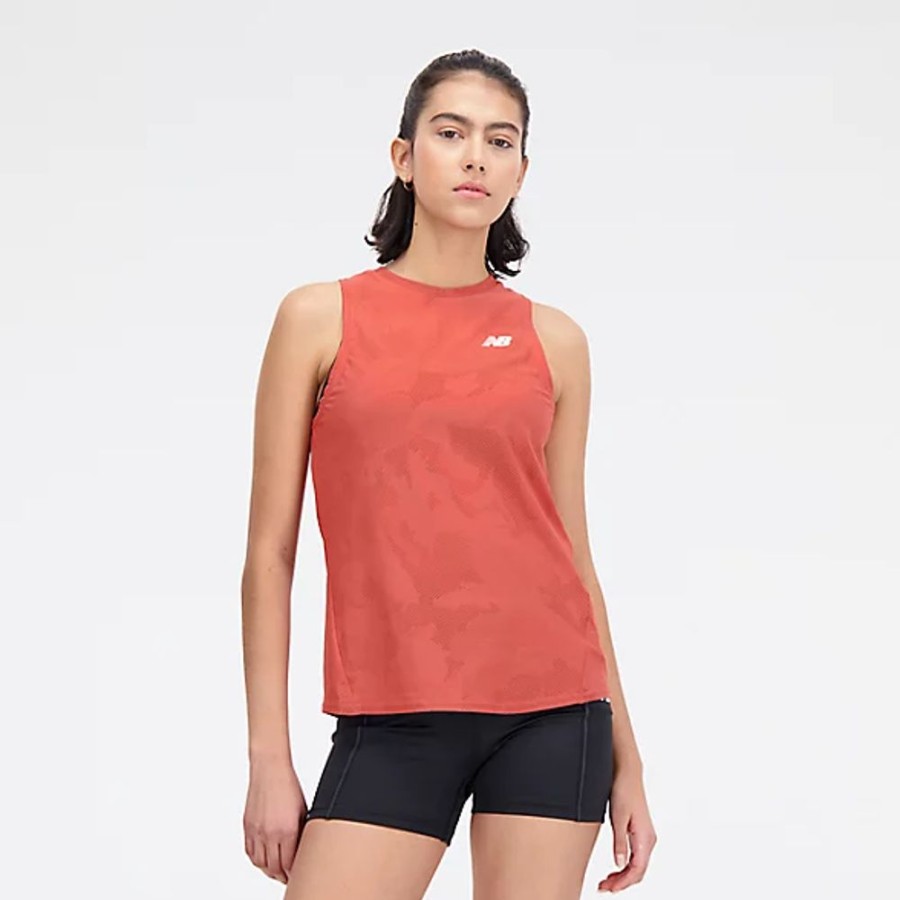 Mulheres New Balance T-Shirts E Partes De Cima | Q Speed Jacquard Tank