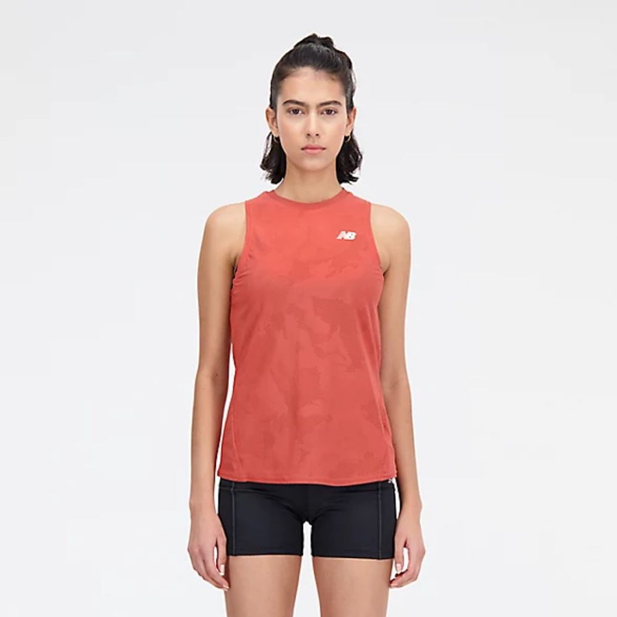 Mulheres New Balance T-Shirts E Partes De Cima | Q Speed Jacquard Tank