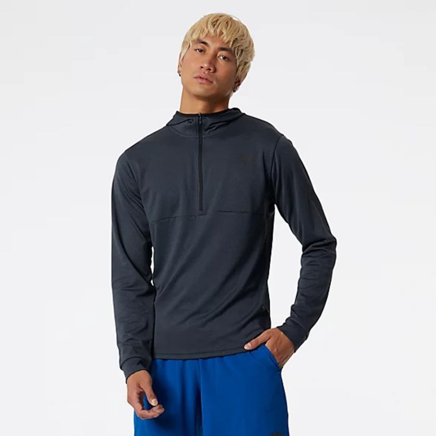 Homens New Balance T-Shirts E Partes De Cima | Tenacity Hooded 1/4 Zip