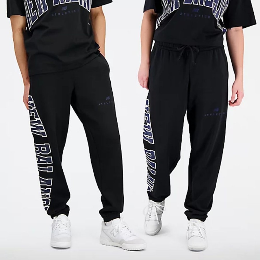 Homens New Balance Calcas E Leggings | Uni-Ssentials Warped Classics French Terry Sweatpant