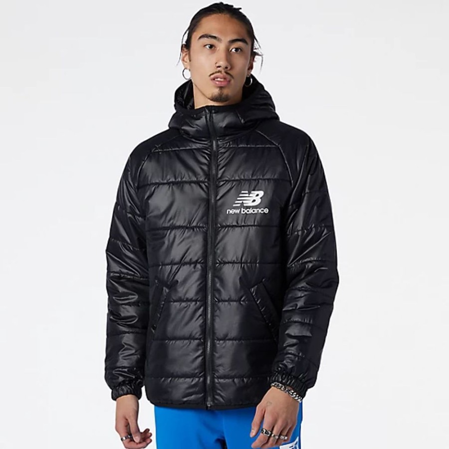 Homens New Balance Casacos | Nb Athletics Winterized Insulated Short Puffer