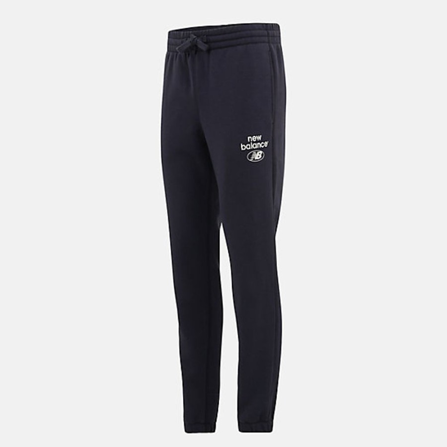 Homens New Balance Calcas E Leggings | Essentials Brushed Back Fleece Pant