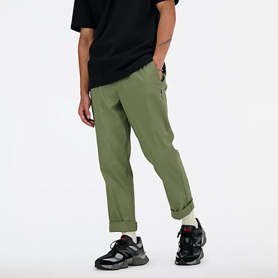 Homens New Balance Calcas E Leggings | Twill Straight Pant 28"