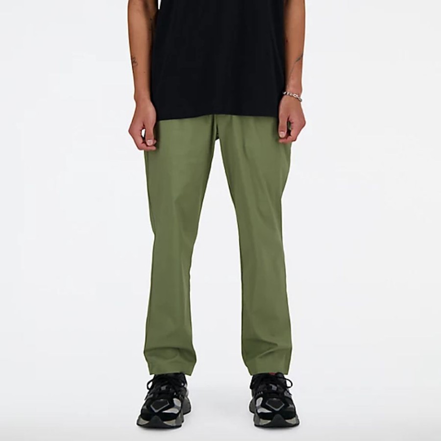 Homens New Balance Calcas E Leggings | Twill Straight Pant 28"