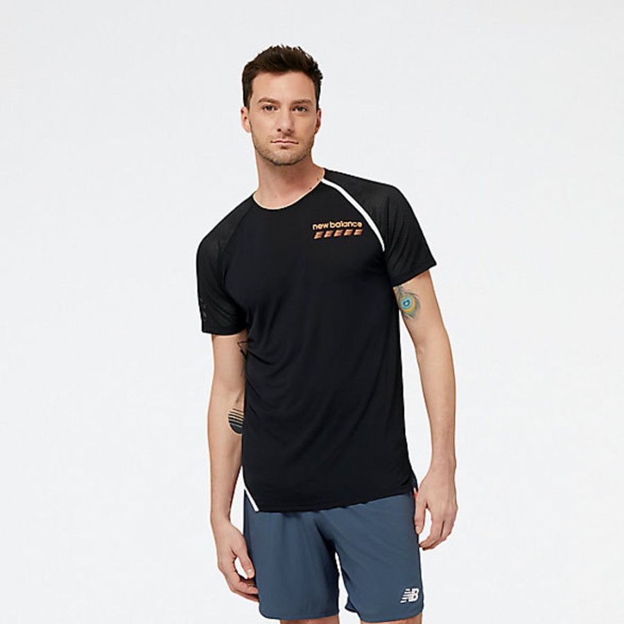 Homens New Balance T-Shirts E Partes De Cima | Accelerate Pacer Short Sleeve