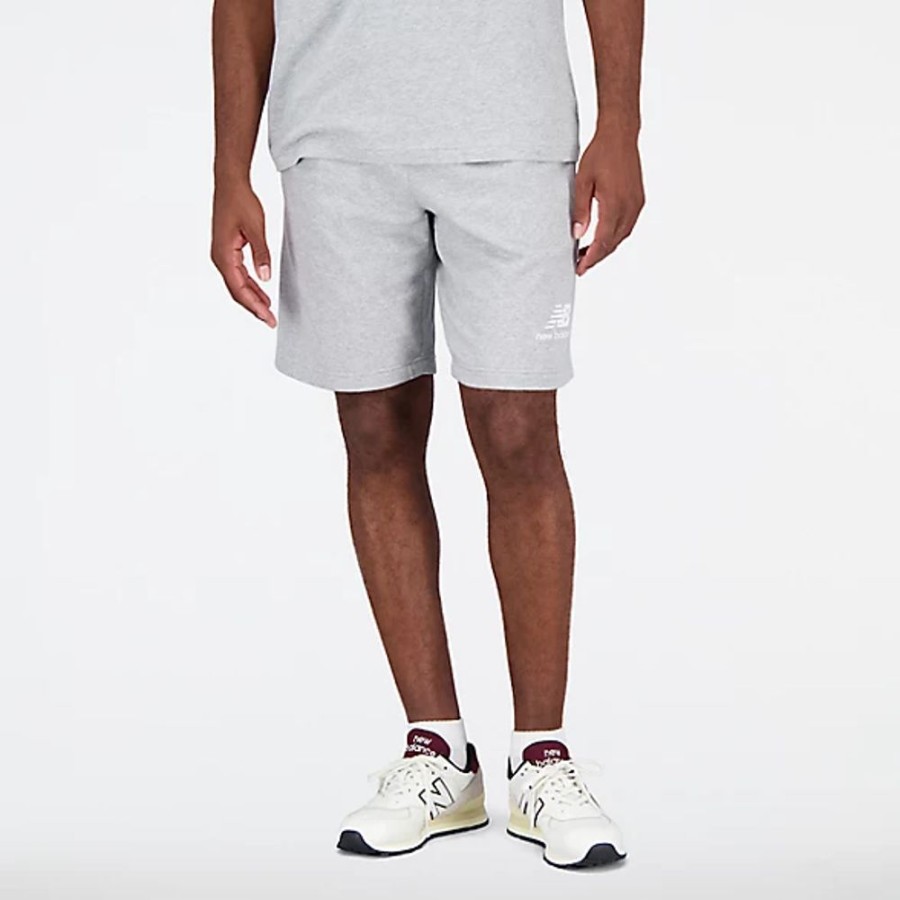 Homens New Balance Calcoes | Calcoes Essentials Stacked Logo French Terry