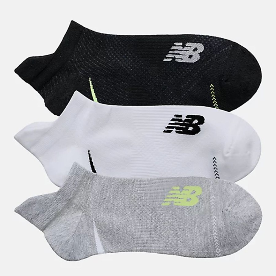 Homens New Balance Socks | Running Repreve No Show Tab 3 Pack