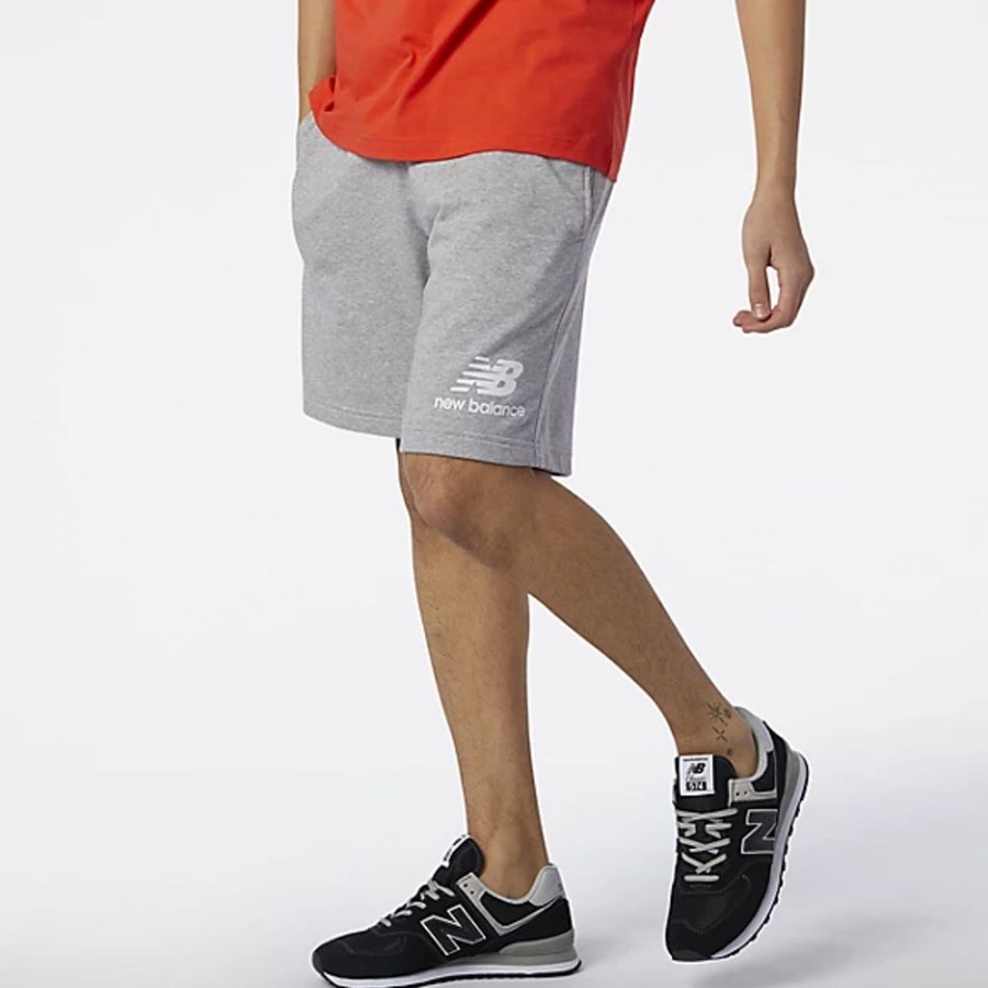 Homens New Balance Calcoes | Calcoes Nb Essentials Stacked Logo