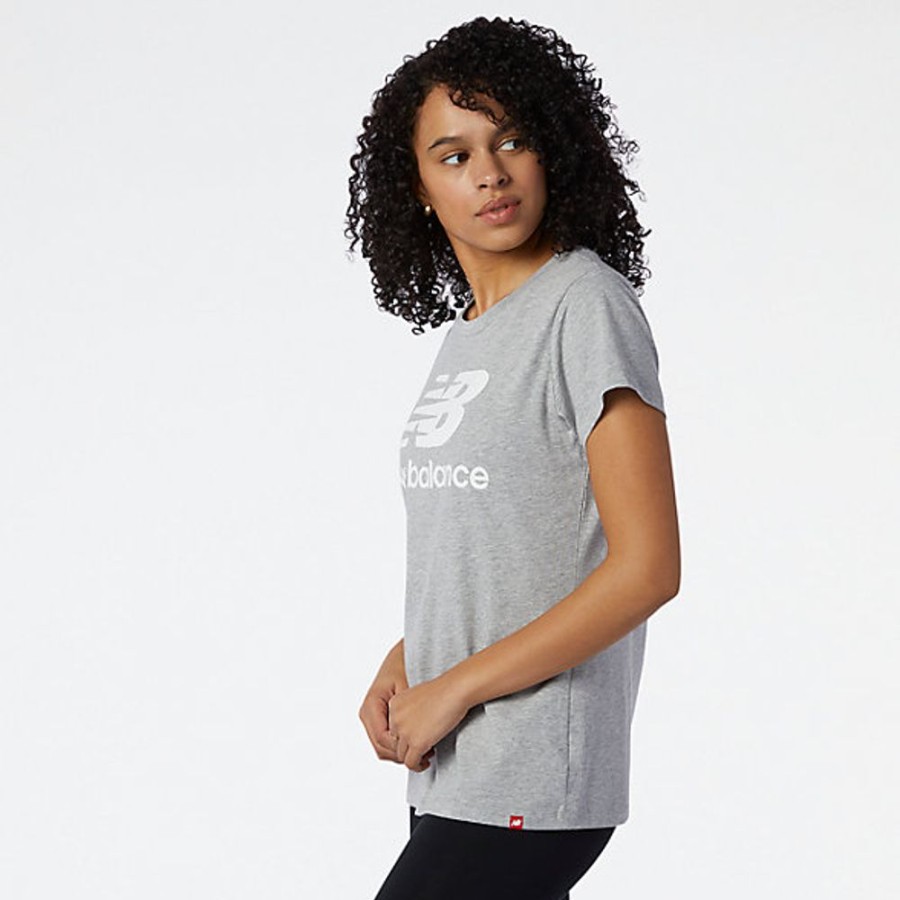 Mulheres New Balance T-Shirts E Partes De Cima | T-Shirt Essentials Stacked Logo