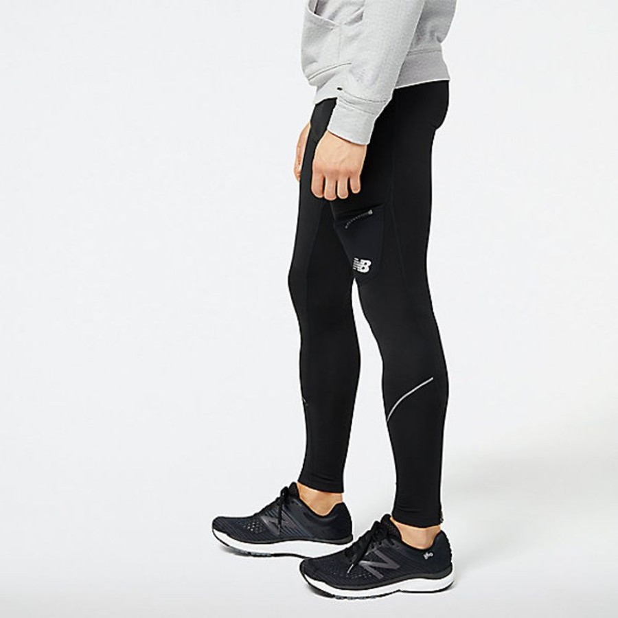 Homens New Balance Calcas E Leggings | Leggings Impact Run Heat