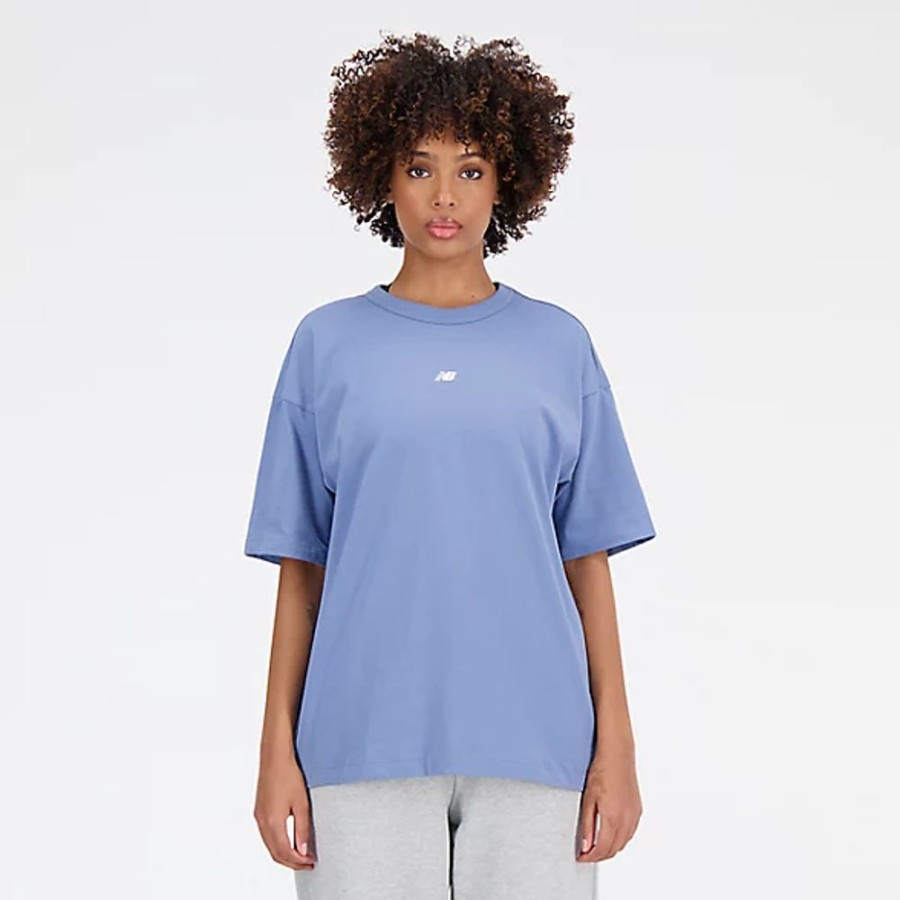 Mulheres New Balance T-Shirts E Partes De Cima | Athletics Oversized T-Shirt