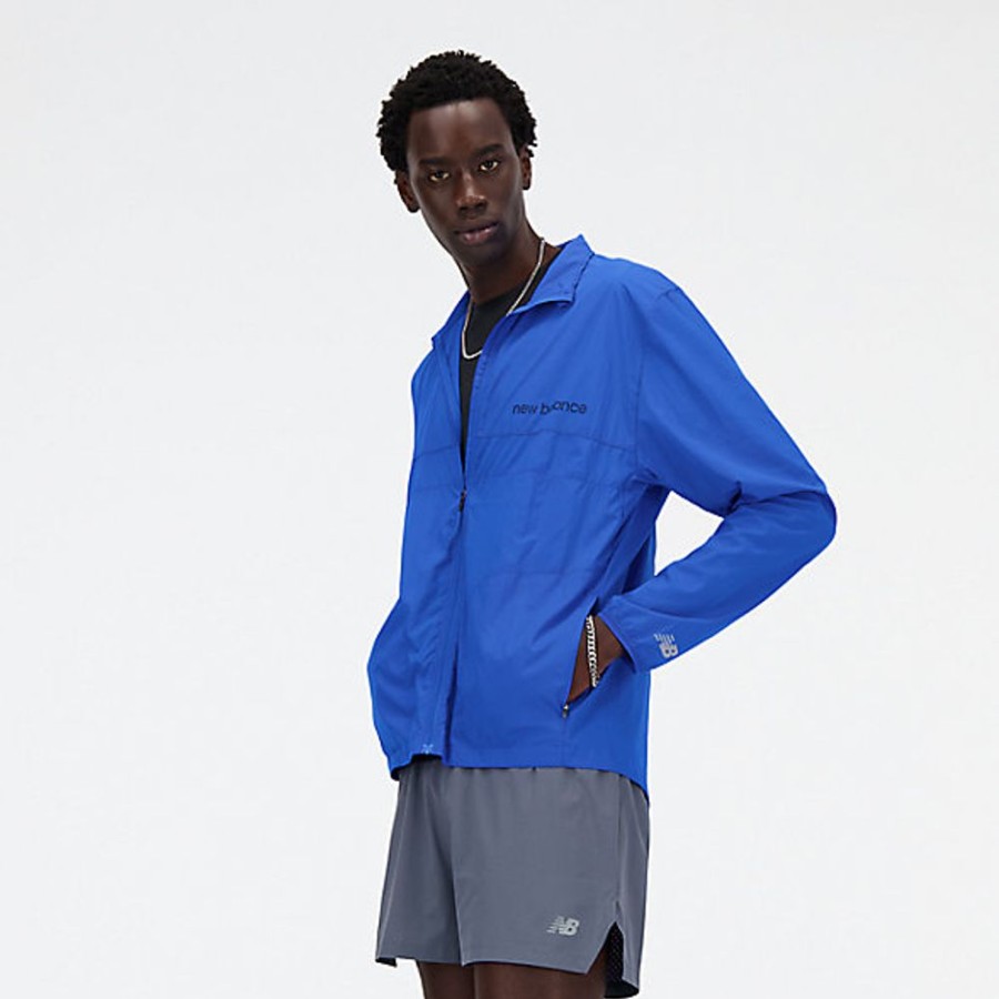 Homens New Balance Casacos | Athletics Graphic Packable Jacket