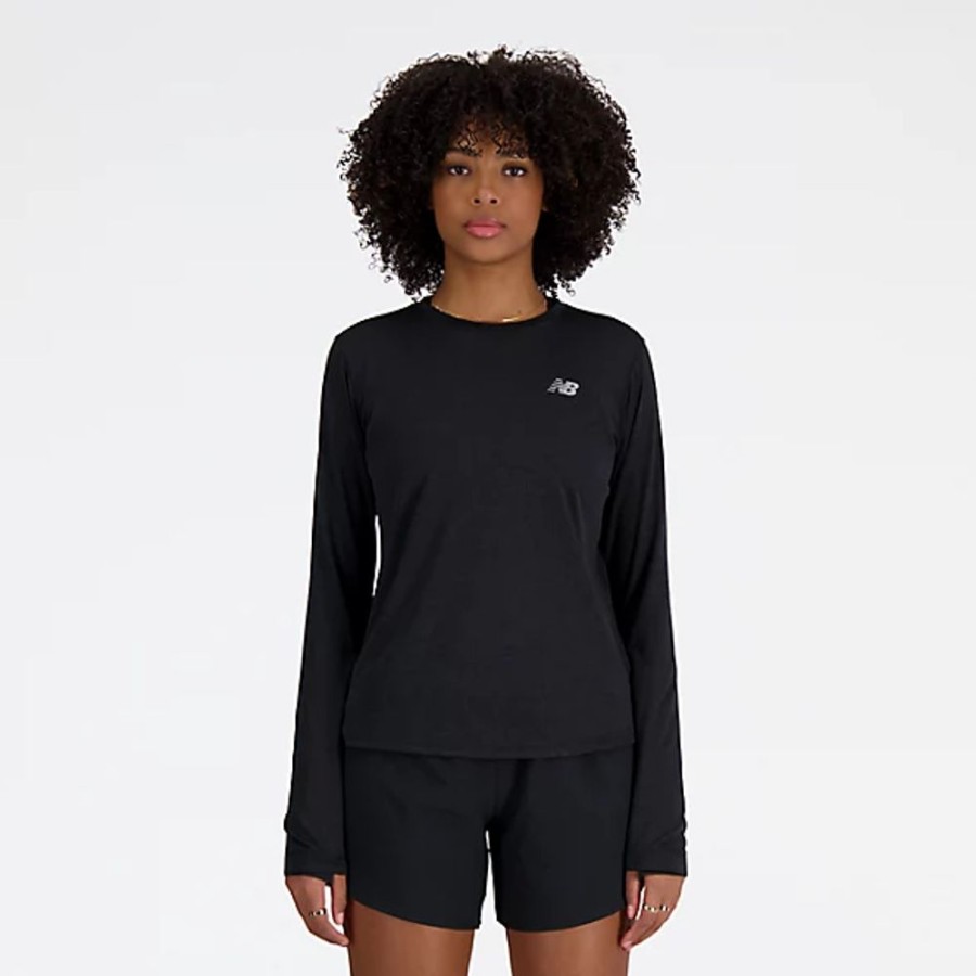 Mulheres New Balance T-Shirts E Partes De Cima | Athletics Long Sleeve