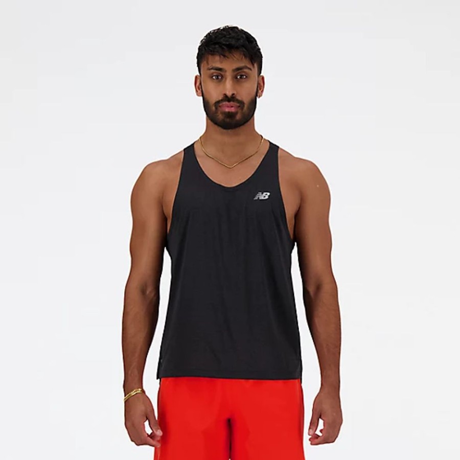 Homens New Balance T-Shirts E Partes De Cima | Athletics Singlet