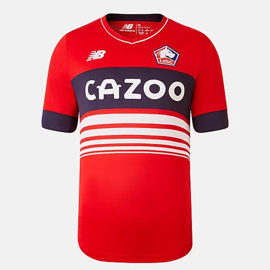 Crianca New Balance | Lille Losc Home Junior Short Sleeve Jersey