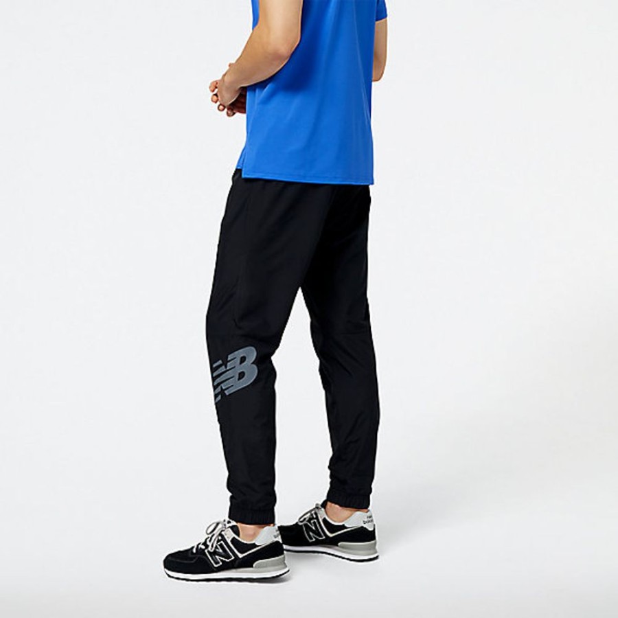 Homens New Balance Calcas E Leggings | Calcas Tenacity Woven