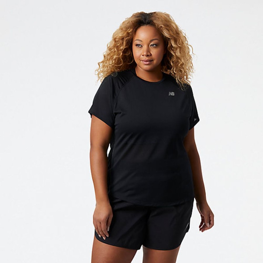 Mulheres New Balance T-Shirts E Partes De Cima | Impact Run Short Sleeve