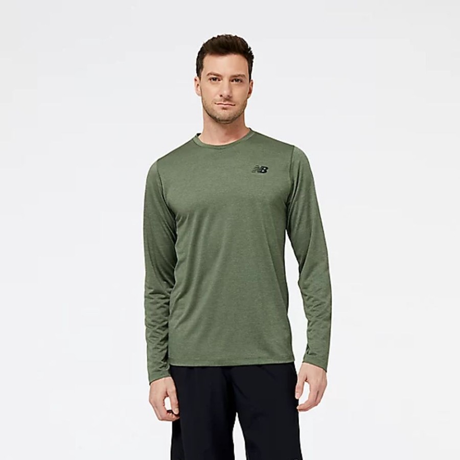 Homens New Balance T-Shirts E Partes De Cima | T-Shirt Tenacity Long Sleeve