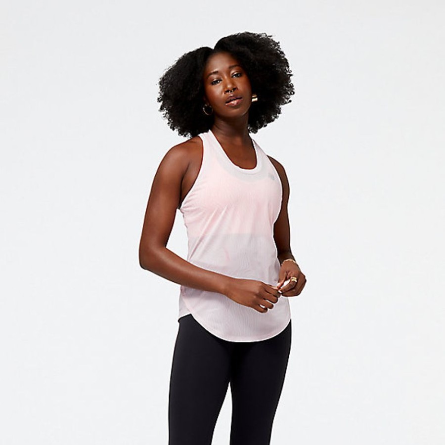 Mulheres New Balance T-Shirts E Partes De Cima | Printed Accelerate Tank