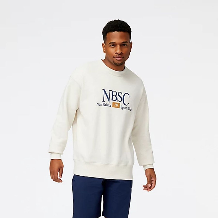 Homens New Balance Camisolas E Camisolas Com Capuz | Athletics Sports Club French Terry Crewneck