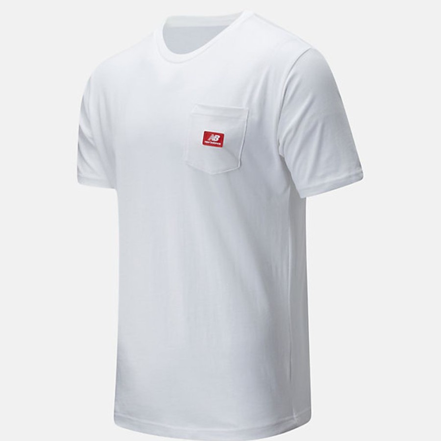 Homens New Balance T-Shirts E Partes De Cima | T-Shirt Nb Athletics Pocket