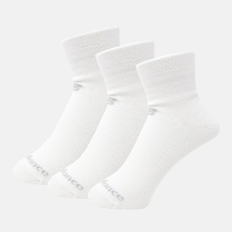 Homens New Balance Socks | Performance Cotton Flat Knit Ankle Socks 3 Pack