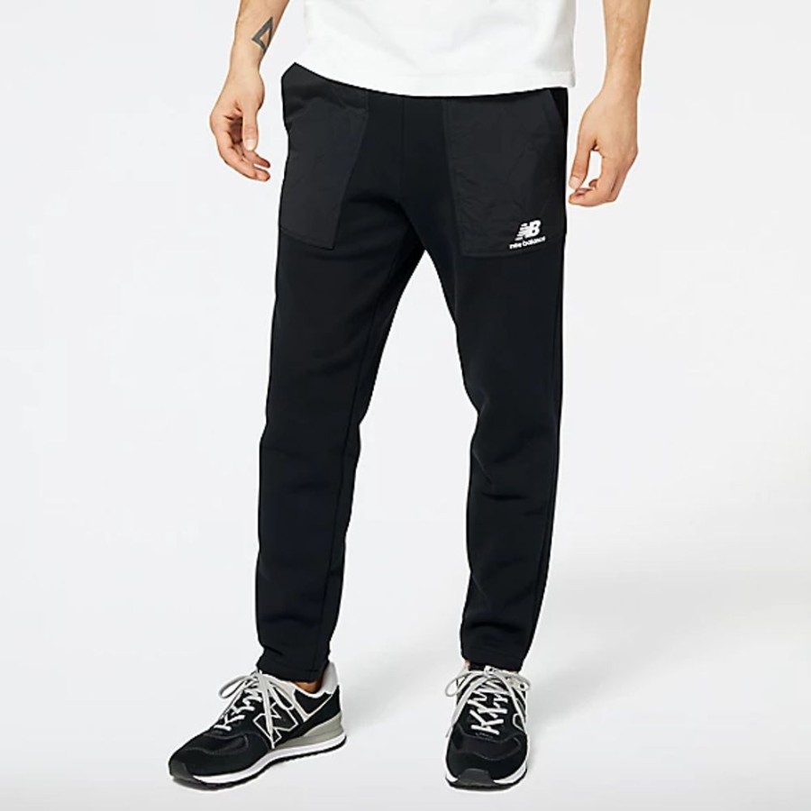 Homens New Balance Calcas E Leggings | Nb Athletics Quilted Fleece Pant