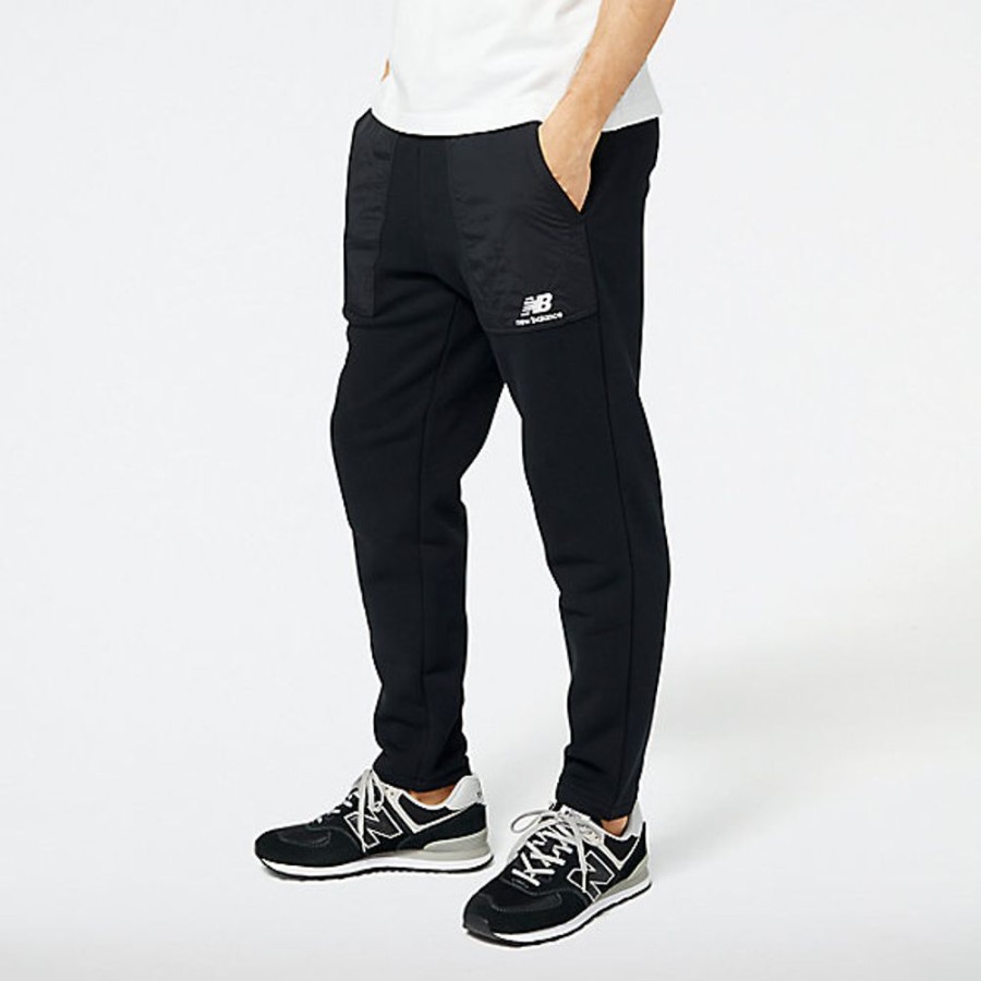 Homens New Balance Calcas E Leggings | Nb Athletics Quilted Fleece Pant