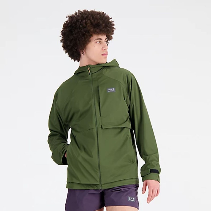 Homens New Balance Casacos | Impact Run At Waterproof Jacket