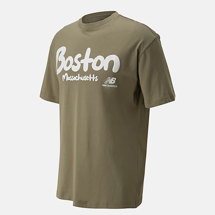 Homens New Balance T-Shirts E Partes De Cima | Boston T-Shirt