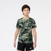 Homens New Balance Corrida | Printed Accelerate Short Sleeve