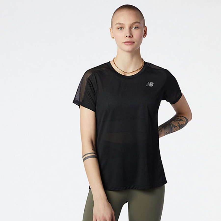 Mulheres New Balance T-Shirts E Partes De Cima | T-Shirt Impact Run