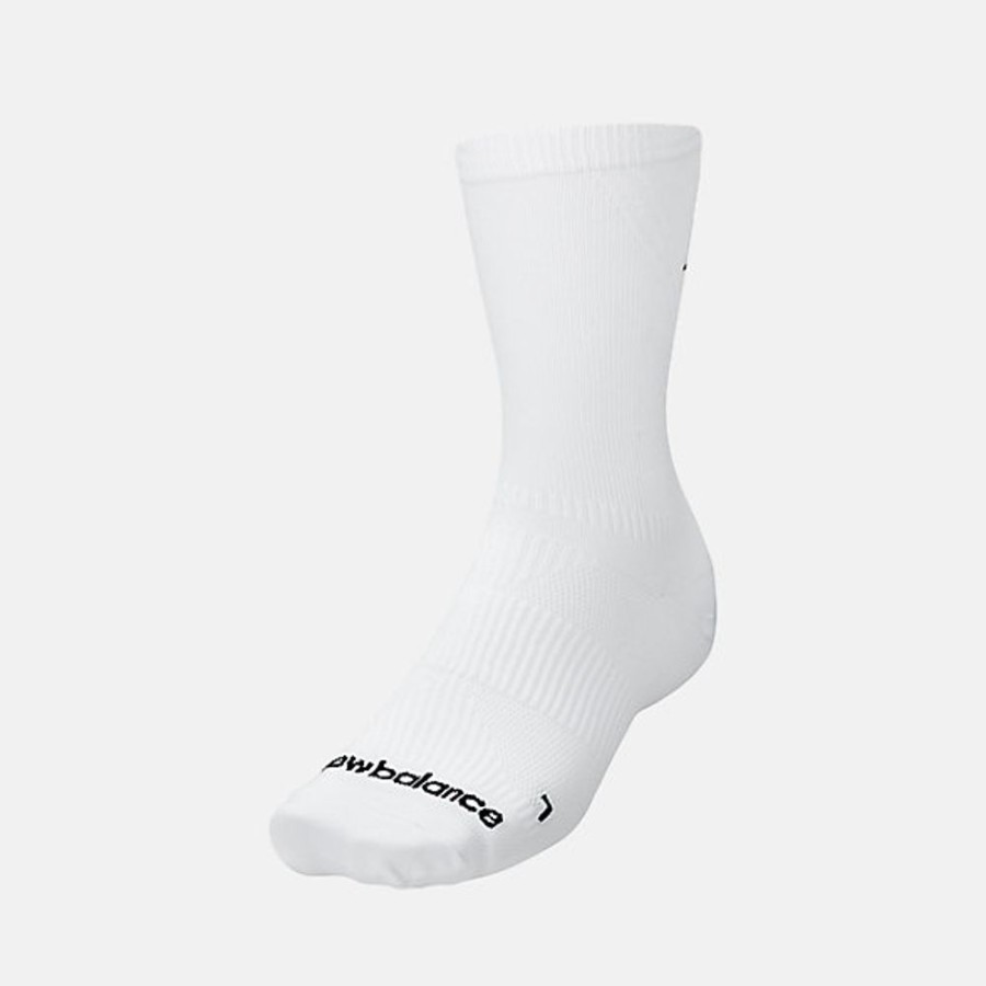 Homens New Balance Socks | Run Foundation Flat Knit Midcalf