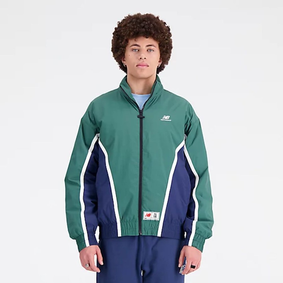 Homens New Balance Casacos | Hoops Woven Jacket