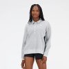 Mulheres New Balance T-Shirts E Partes De Cima | Athletics Collared Long Sleeve Shirt