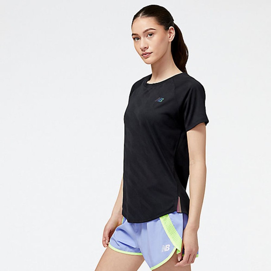 Mulheres New Balance T-Shirts E Partes De Cima | Q Speed Jacquard Short Sleeve