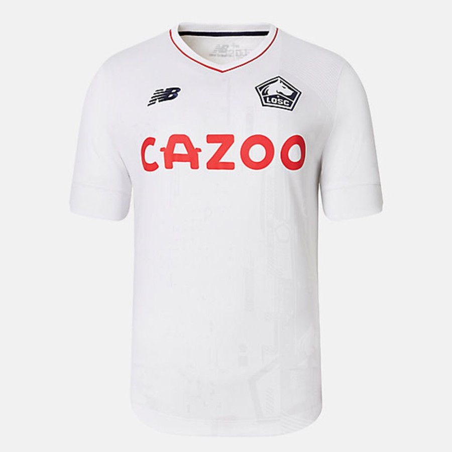 Homens New Balance T-Shirts E Partes De Cima | Lille Losc Away Short Sleeve Jersey