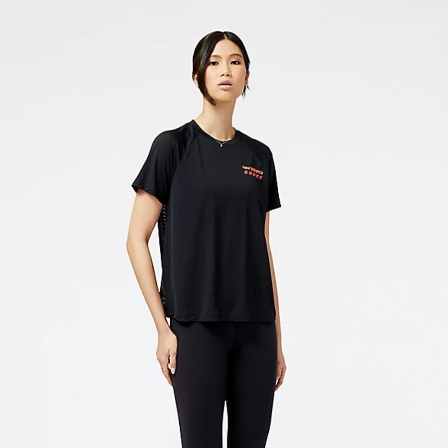 Mulheres New Balance T-Shirts E Partes De Cima | Accelerate Pacer Short Sleeve