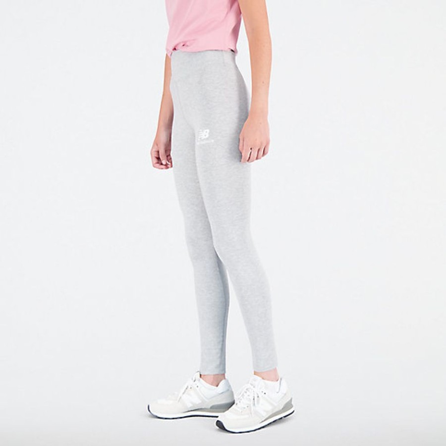 Mulheres New Balance Calcas E Leggings | Leggings Essentials Stacked Logo Cotton