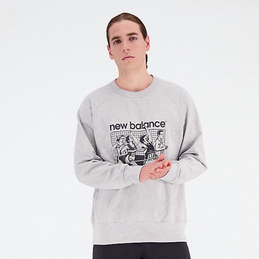 Homens New Balance Camisolas E Camisolas Com Capuz | Athletics Remastered Graphic French Terry Crewneck