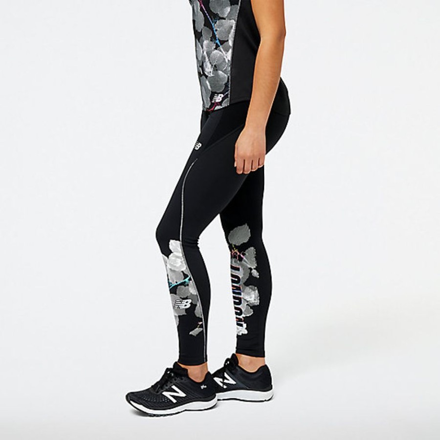 Mulheres New Balance Calcas E Leggings | London Edition Printed Impact Run Tight