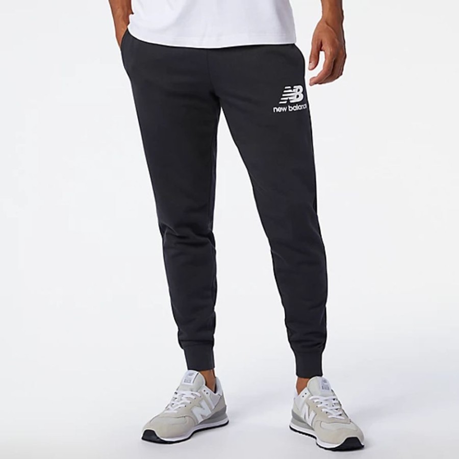 Homens New Balance Calcas E Leggings | Calcoes De Jogging Essentials Stacked Logo