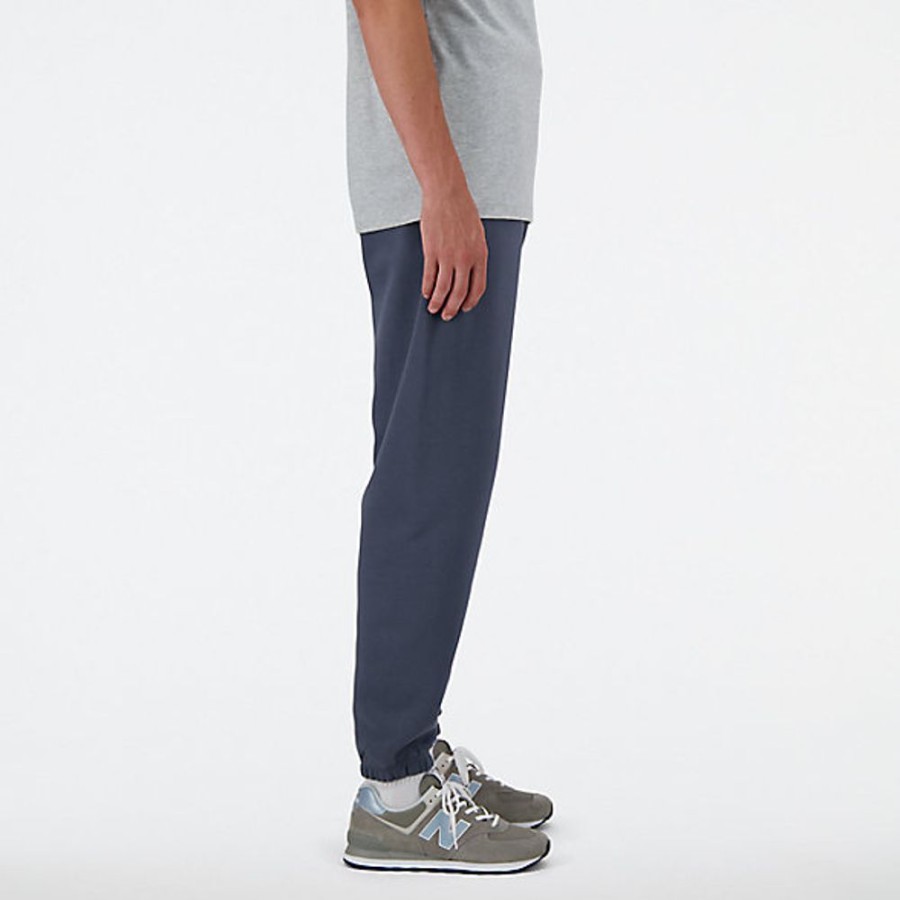 Homens New Balance Calcas E Leggings | Iconic Collegiate Fleece Jogger