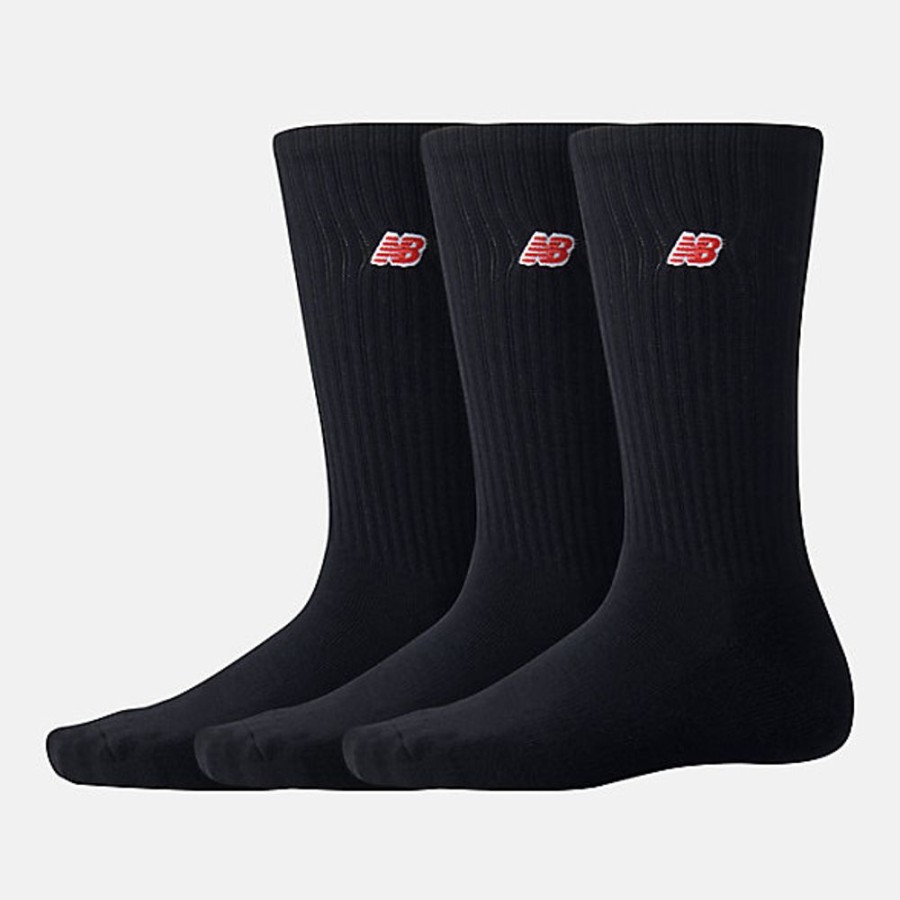 Homens New Balance Socks | Nb Patch Logo Crew 3 Pairs