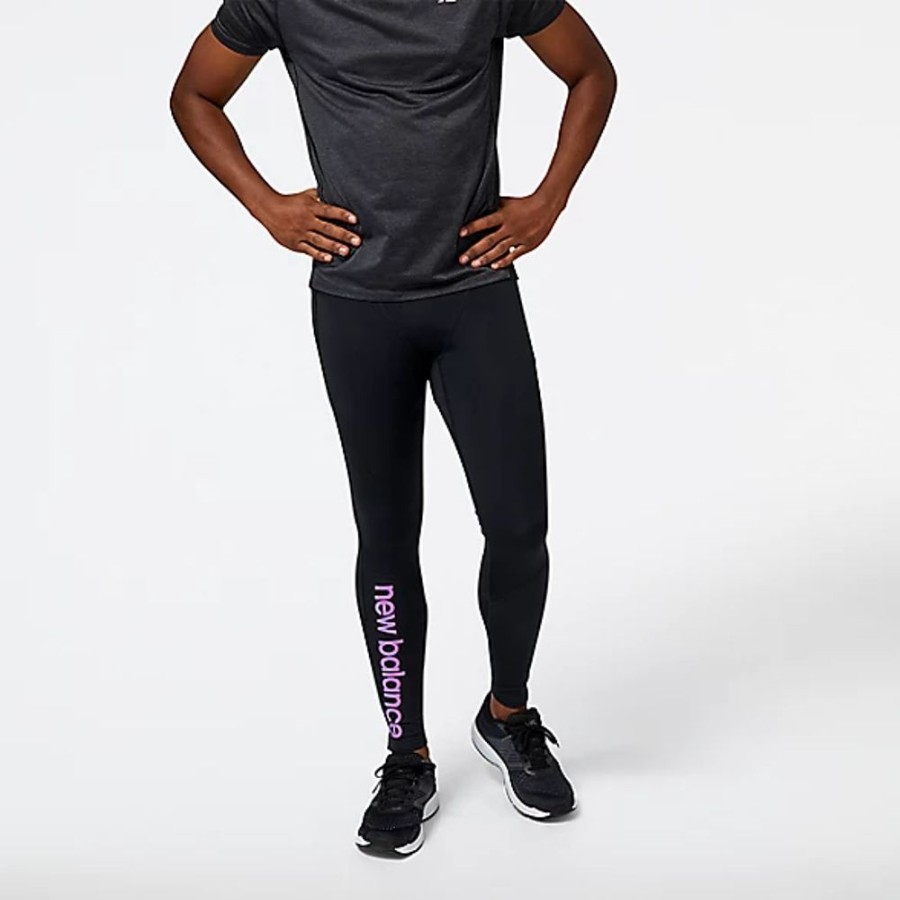 Homens New Balance Calcas E Leggings | Leggings Impact Run At