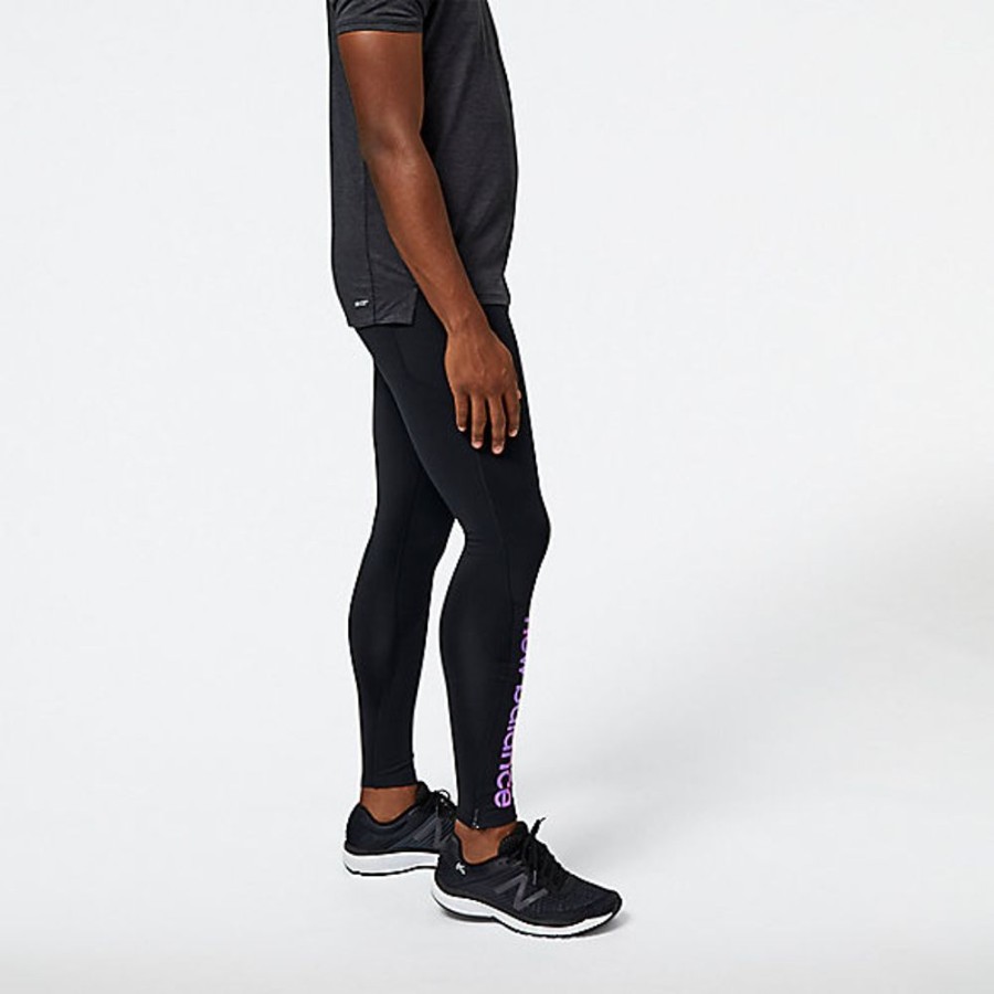 Homens New Balance Calcas E Leggings | Leggings Impact Run At