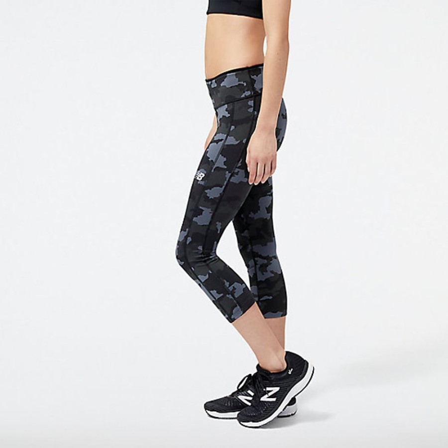 Mulheres New Balance Calcas E Leggings | Printed Accelerate Capri