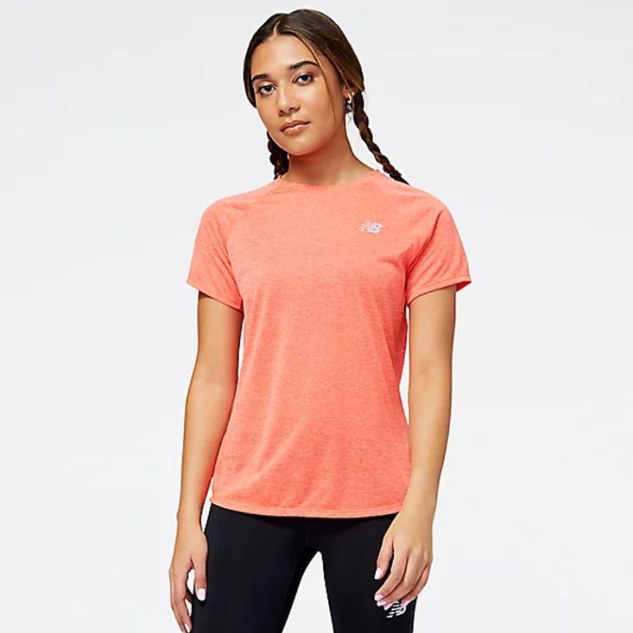 Mulheres New Balance T-Shirts E Partes De Cima | Impact Run Short Sleeve