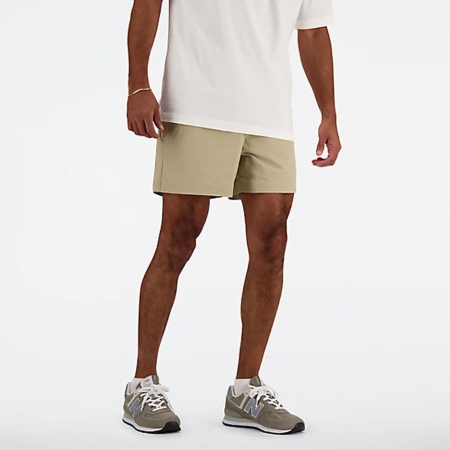 Homens New Balance Calcoes | Athletics Stretch Woven Short 5"