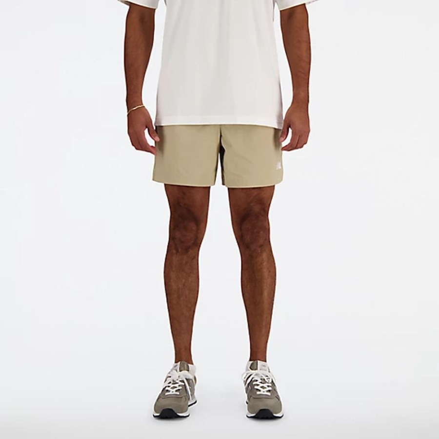 Homens New Balance Calcoes | Athletics Stretch Woven Short 5"